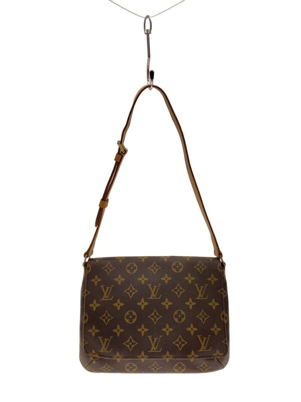 LOUIS VUITTON Musette Tango Monogram Canvas Short Shoulder Bag Brown